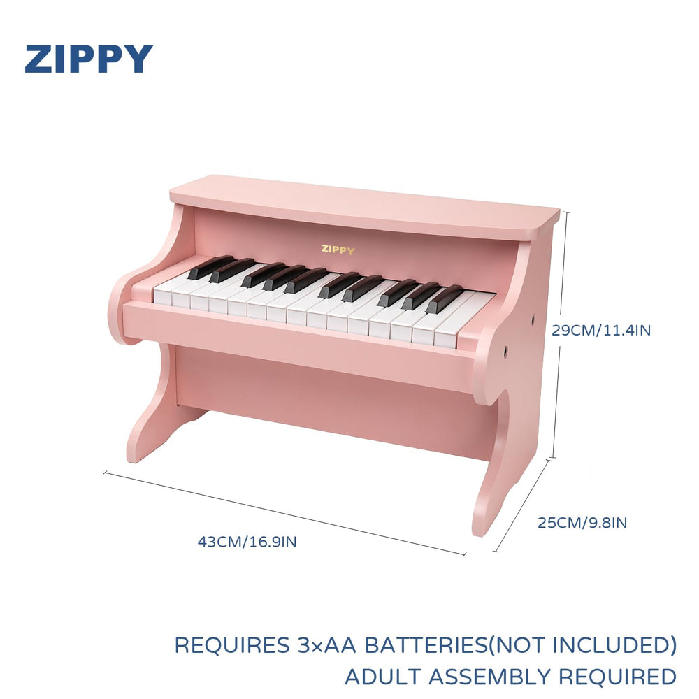 ZIPPY color-coded keyboard stickers aid intuitive learning and practice.