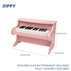 ZIPPY color-coded keyboard stickers aid intuitive learning and practice.