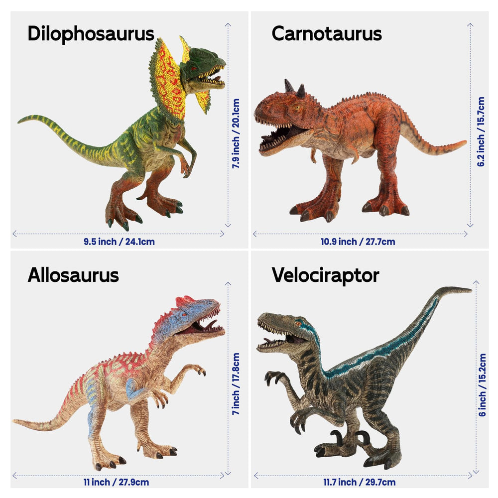 Zippytots Allosaurus detailed figure with textured skin for lifelike science play.