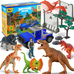 Zippytots dinosaur park world set with six figures for imaginative play and learning
