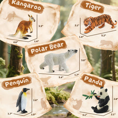 Zippytots grizzly bear figure for realistic display and interactive learning