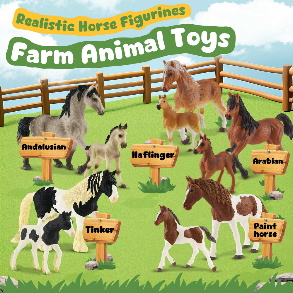 Zippytots foal figures for storytelling and pretend farm scenes.
