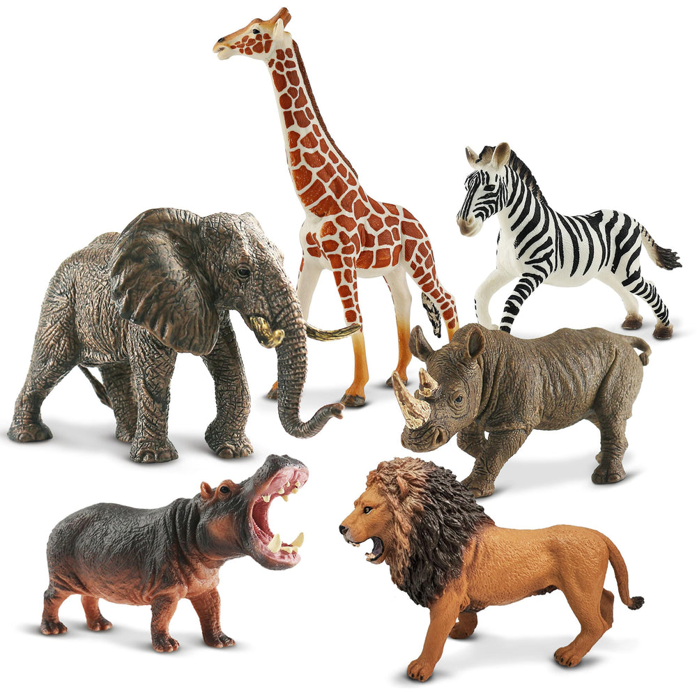 Zippytots safari elephant figure with lifelike coloring for imaginative play