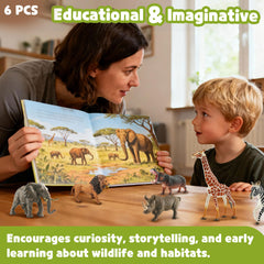 Zippytots safari lifestyle photo of kids playing with the figures