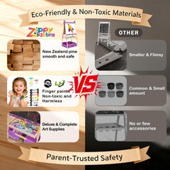 ZippyZebra adjustable-height design grows with your child.