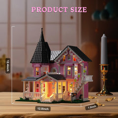 ZIQILIGHTING Pink Palace interior scenes reveal piano room and attic for storytelling.