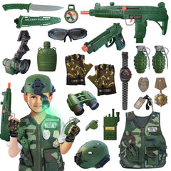 ZIRSENG army vest for kids with practical pockets for play gear