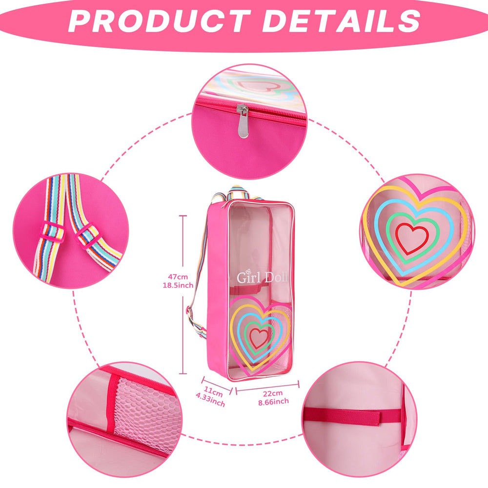 ZITA ELEMENT heart sunglasses for dolls, adds a cute touch and pretend sunny outings.