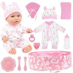 ZITA ELEMENT 12-inch baby doll with accessories for nurturing role-play