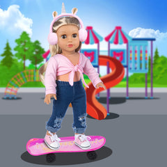 ZITA ELEMENT 18-inch doll skateboard invites active pretend play and mobility.