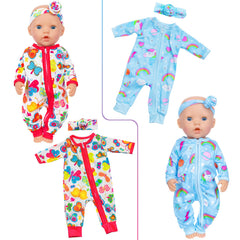 ZITA ELEMENT colorful butterflies jumpsuit for 14-18 inch dolls, vibrant play.
