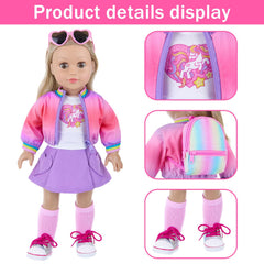 ZITA ELEMENT mixed-outfit set for 18-inch dolls enables endless dress-up possibilities.