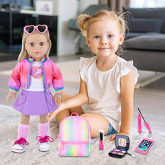 ZITA ELEMENT sunglasses for 18-inch dolls spark playful, sunny-day styling.