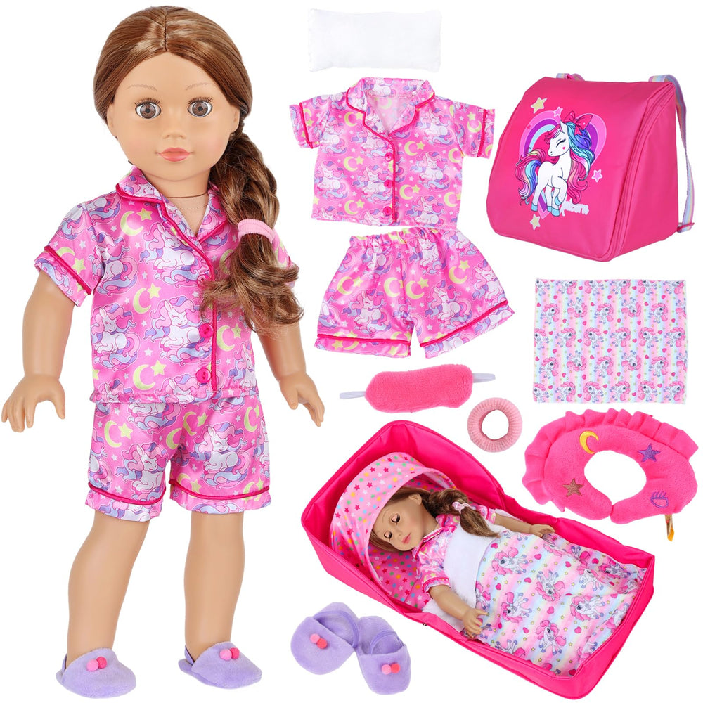 ZITA ELEMENT American Doll Travel Case Bag offers portable storage for doll outfits and essentials.