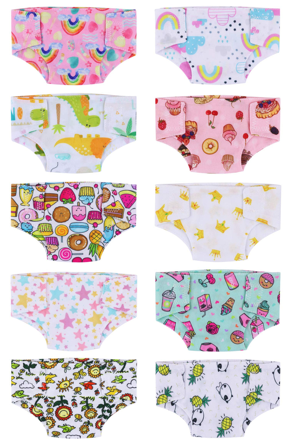 Zita Element doll diapers 14-16 inch pattern, easy wear and playful design