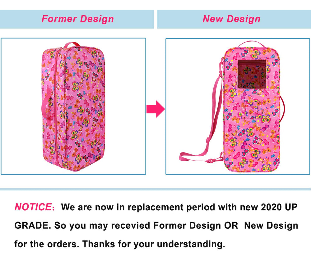 ZITA ELEMENT doll travel carrier case fits 18-inch dolls securely for travel