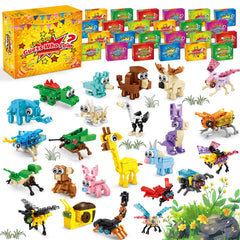 Zitetbolo animal building blocks 24-pack for engaging party favors and creative play