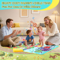 Zitranse 3-in-1 Music Mat portable design folds easily for on-the-go music fun