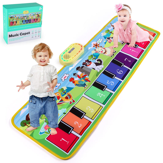 Zitranse Floor Piano Mat with farm scene encourages musical exploration and imagination.
