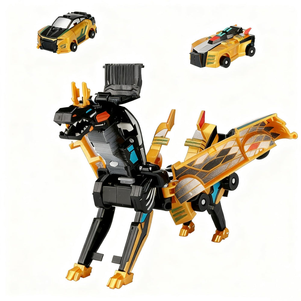ZIYIME collision transforming dinosaur car pair encourages imaginative play and sharing.