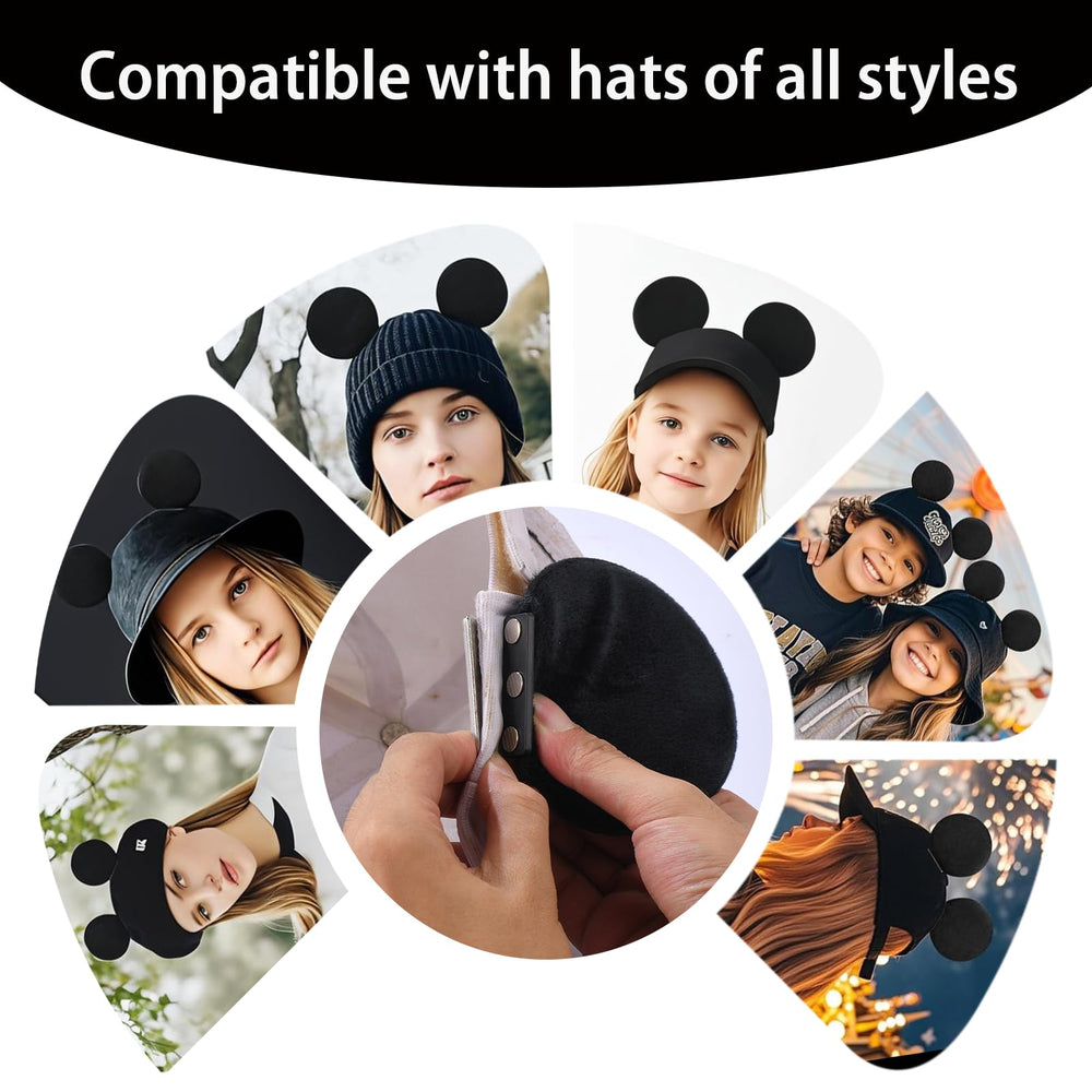 ZIYIZE interchangeable mouse ears for baseball caps provide lightweight, comfortable wear.