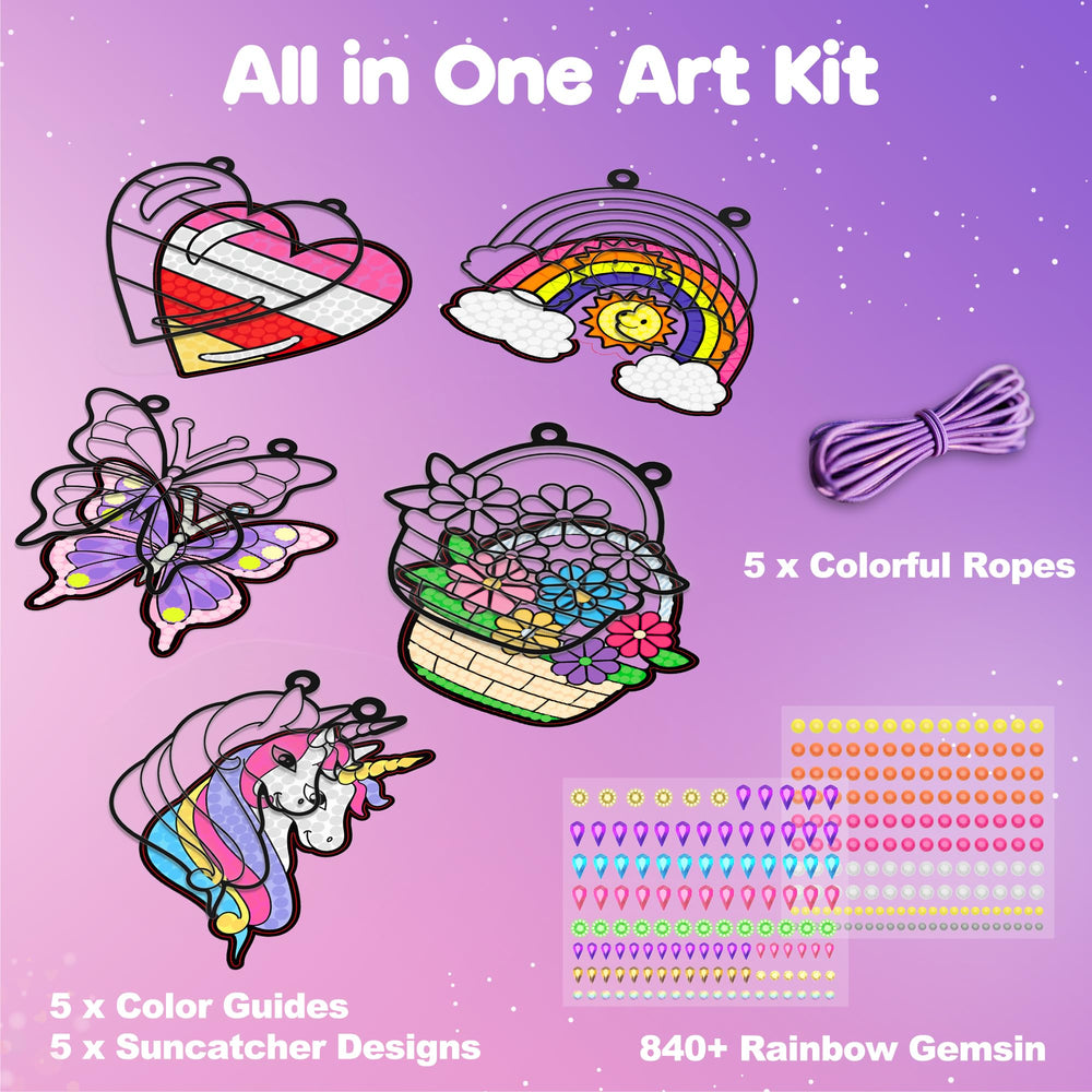 ZIZZ Window Art Suncatcher Rainbow design brings vibrant light-catching art