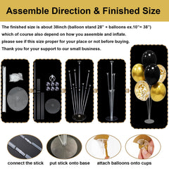 ZJDHPTY balloon stand top view showcases an elegant centerpiece setup