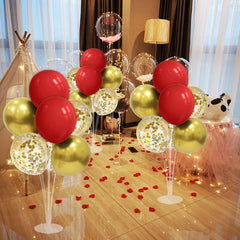 ZJDHPTY red and gold 12-inch balloons add vibrant color to celebrations.