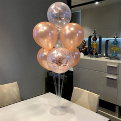 ZJDHPTY rose gold balloons with confetti accents for festive celebrations.
