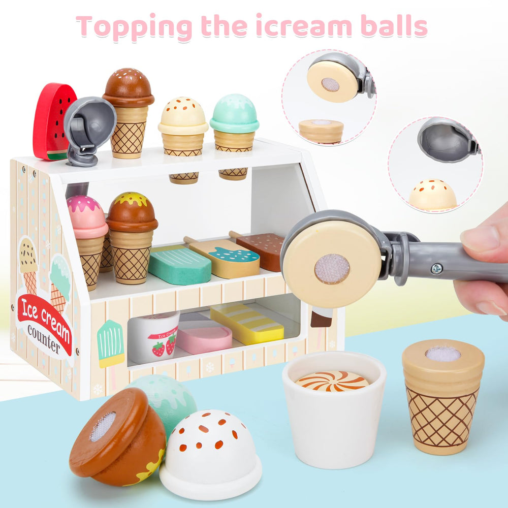 ZJEFUNS wooden yogurt cups for pretend dessert menus
