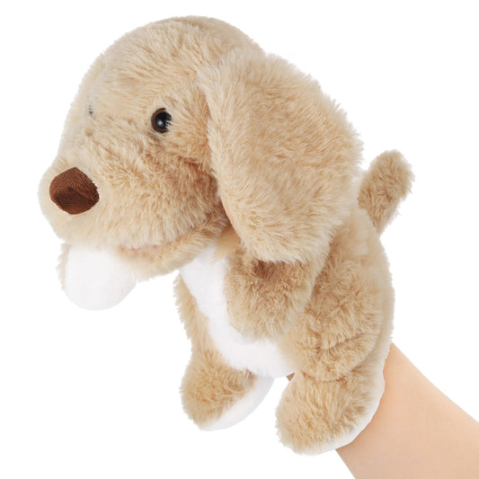 ZJoey dog hand puppet, 11 inch, ideal for expressive storytelling.