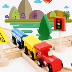 ZKKEIIE magnetic trains snap onto tracks for smooth, colorful play.