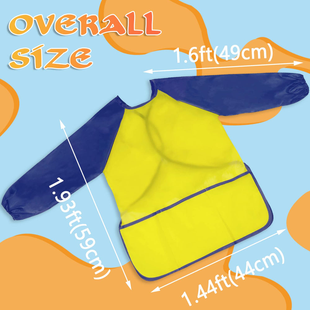 Zkptops BPA-free waterproof smock, easy to wipe clean after art time