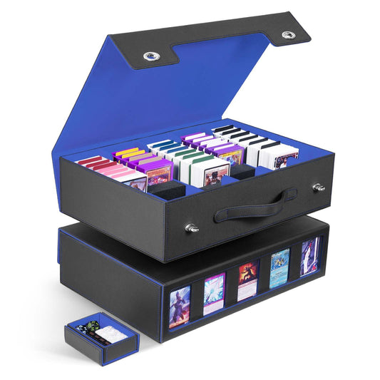 ZLCA 5-row card storage box with handle for easy transport and sorting