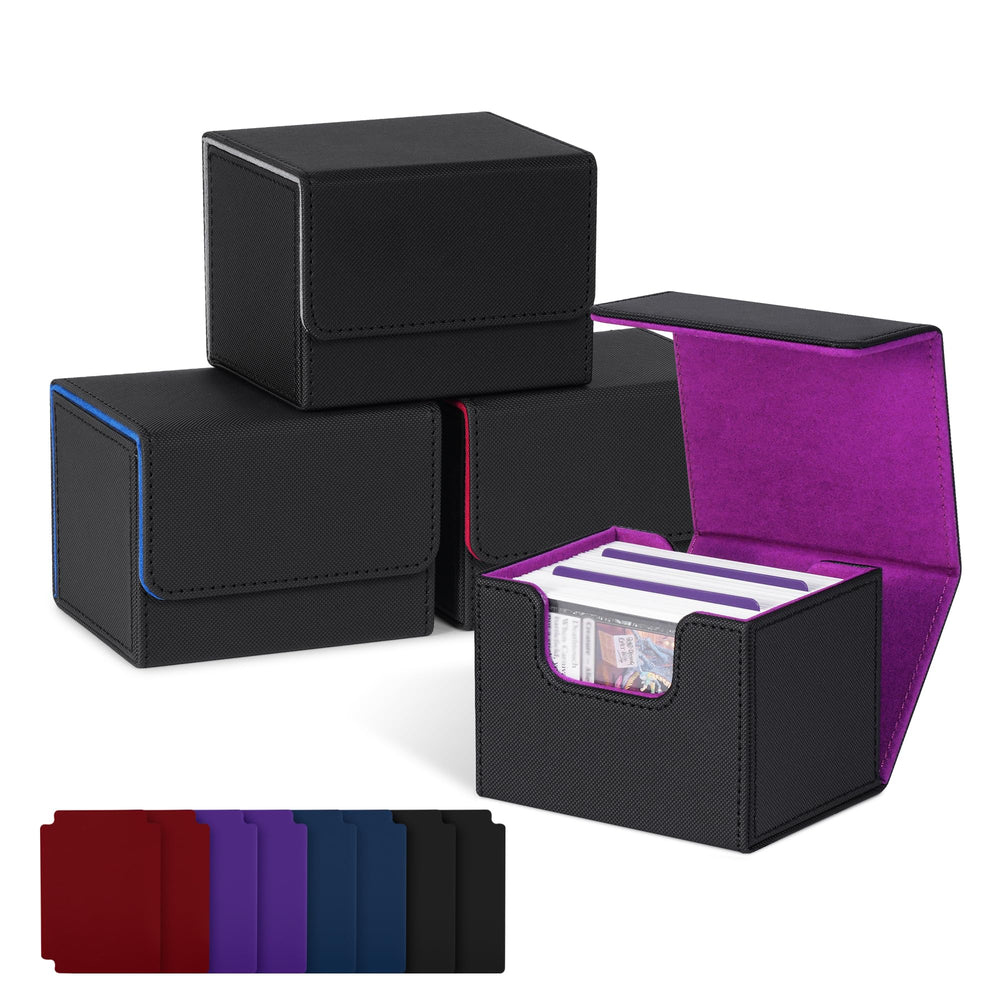 ZLCA leather magnetic deck box securing cards during transport.