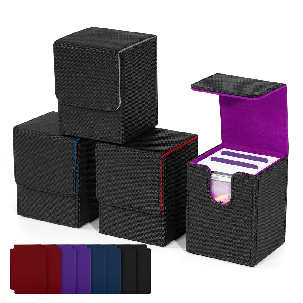 ZLCA card deck box with magnetic closure keeps cards secure during transport