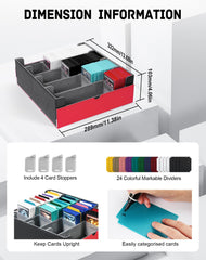 ZLCA box includes 24 writable dividers for easy card sorting.