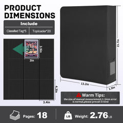 ZLCA binder compatible with 3x4 loaders for MTG and TCG cards