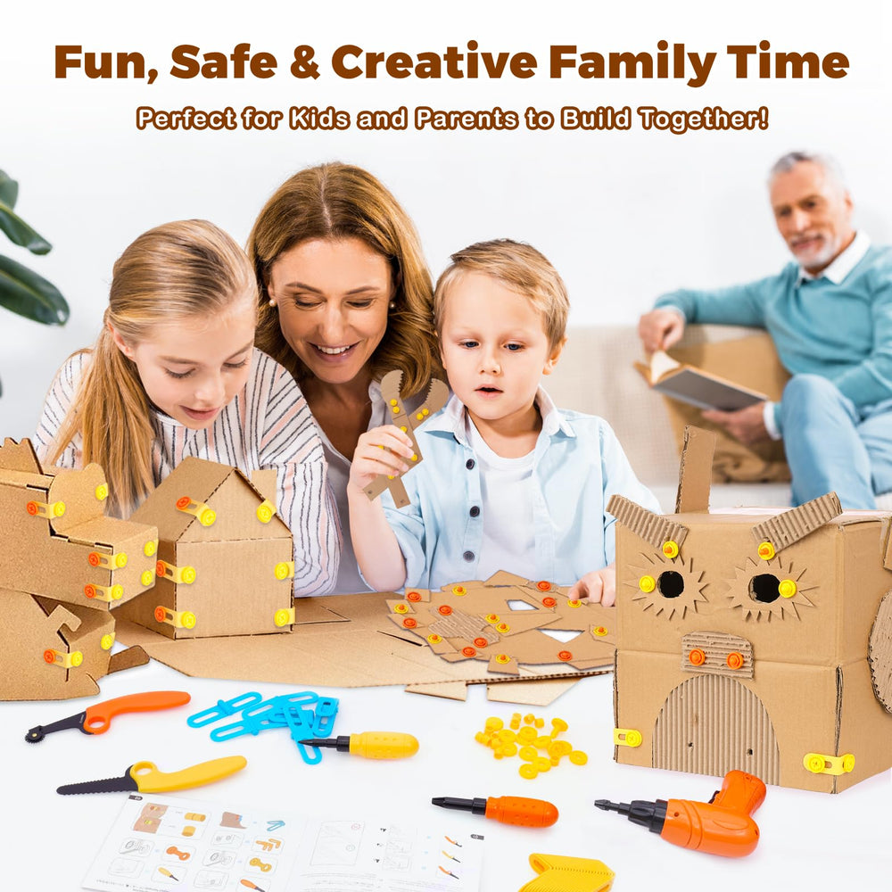 ZLemma 124-piece construction set covers cutting, punching, and assembling in one kit.