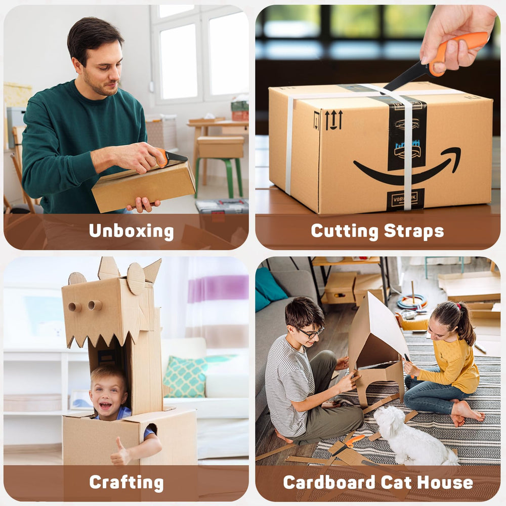 ZLemma ergonomic handle on the cardboard cutter for comfortable grip