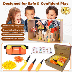 ZLemma cardboard hole punch enables precise piece creation for assemblies.