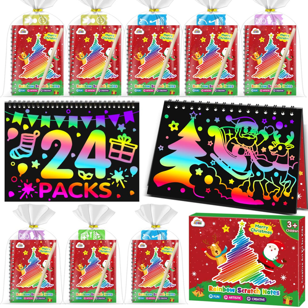 ZMLM Rainbow Scratch Art Notebook – vibrant colors revealed with each scratch, ideal for classrooms
