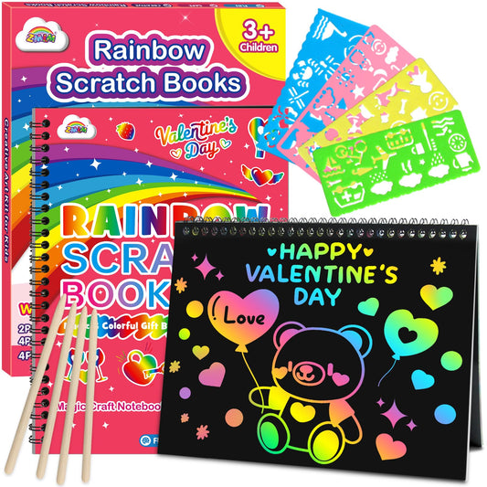 ZMLM rainbow scratch notebook cover with vibrant colors for kid-friendly creativity