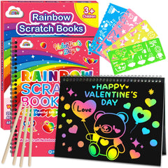 ZMLM rainbow scratch notebook cover with vibrant colors for kid-friendly creativity