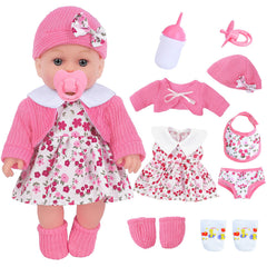 ZNTWEI 12 inch baby doll with realistic eyes for imaginative play