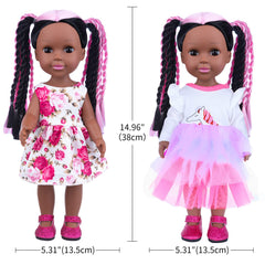 ZNTWEI doll clothes set with removable outfits for easy dressing play.