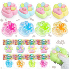 Zoacrn Taba Squishies Paw close-up of soft, squeezable cat paw shapes for stress relief.