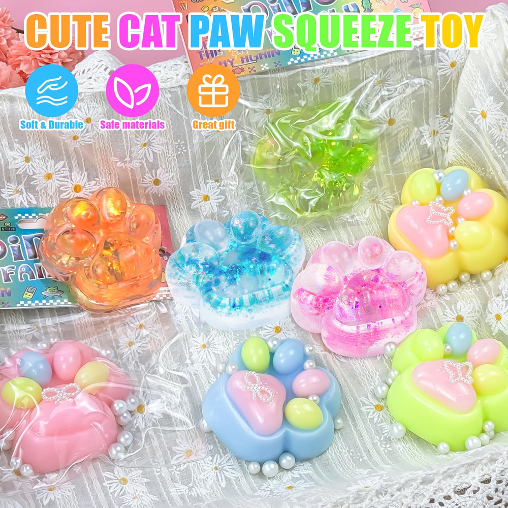 Zoacrn Taba Squishies Paw transparent set highlighting clear, kneadable surfaces.