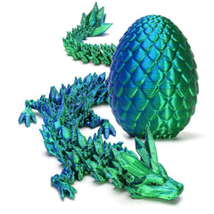 Zobetro dragon egg opened, featuring a detailed crystal dragon for stylish desk display.