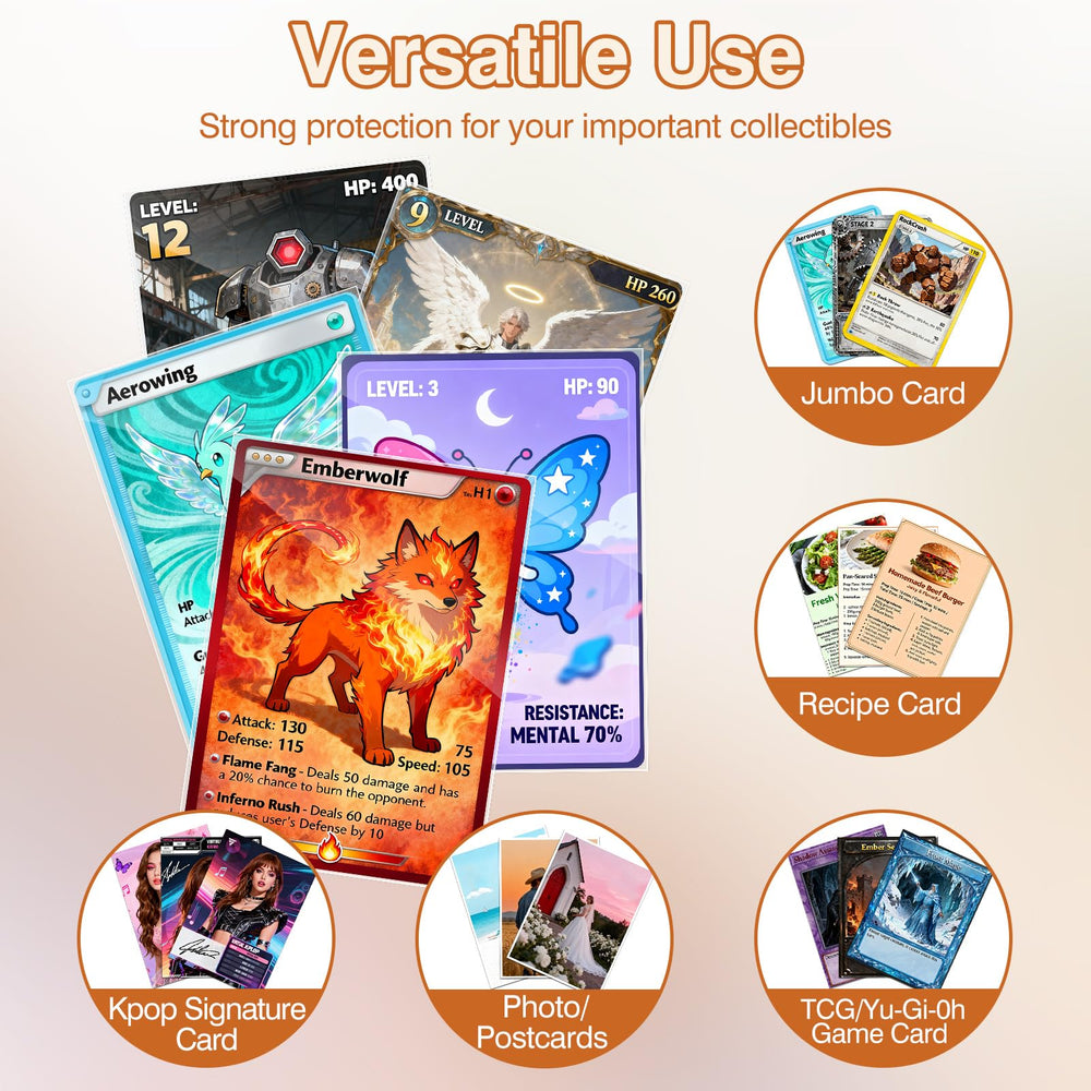 Zofly Jumbo Card Sleeves L glare-reducing surface for comfortable handling
